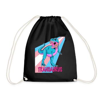 Transgender Dino - Transaurus - Drawstring Bag - black - Front