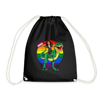 LGBTQ - Lesben Flagge Kamala Harris - Turnbeutel - Schwarz - Vorne