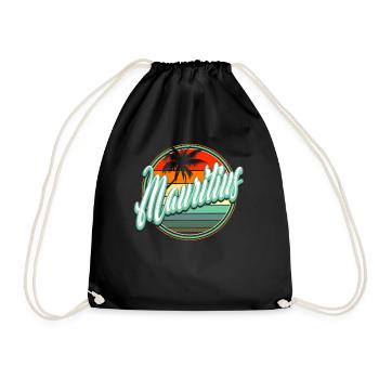 Summer Beach Holiday - Mauritius - Drawstring Bag - black - Front