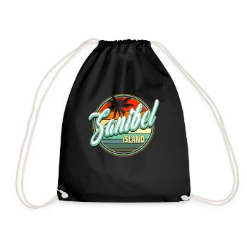 Summer Beach Holiday - Sanibel Island - Drawstring Bag - black - Front