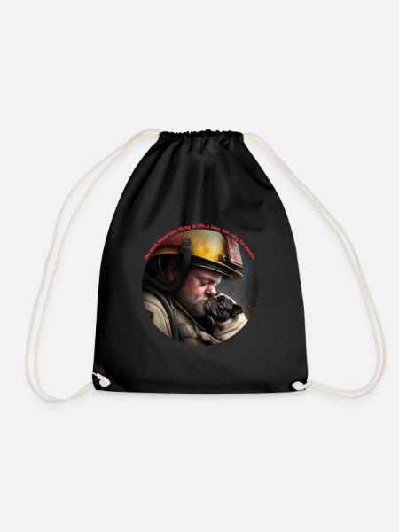 The most important thing in life is love. - Drawstring Bag - black