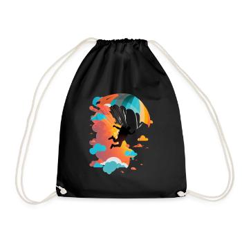 Skydiving art - Drawstring Bag - black - Front