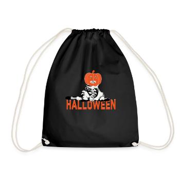 Halloween Cat - Drawstring Bag - black - Front