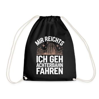Roller Coaster Amusement Park Roller Coaster - Drawstring Bag - black - Front