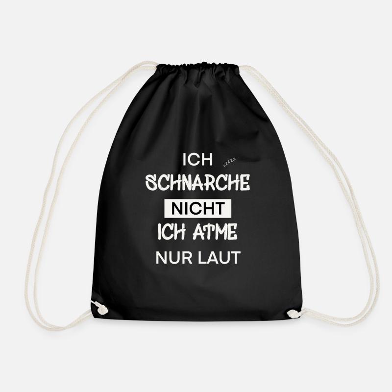 Schlafen - Schnarchen - Turnbeutel - Schwarz