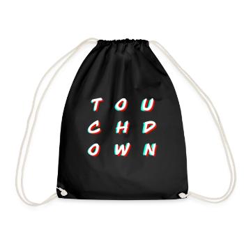 Touchdown - American Football - Turnbeutel - Schwarz - Vorne