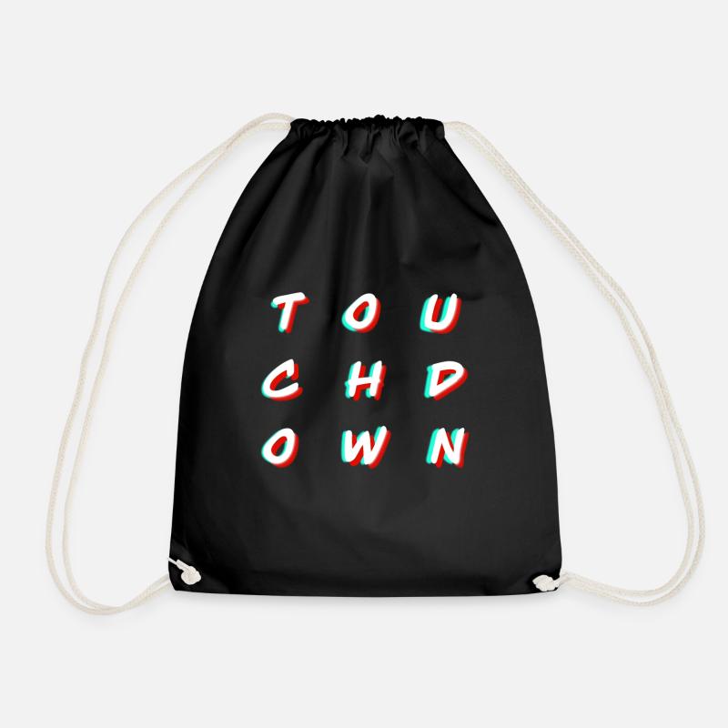 Touchdown - American Football - Turnbeutel - Schwarz