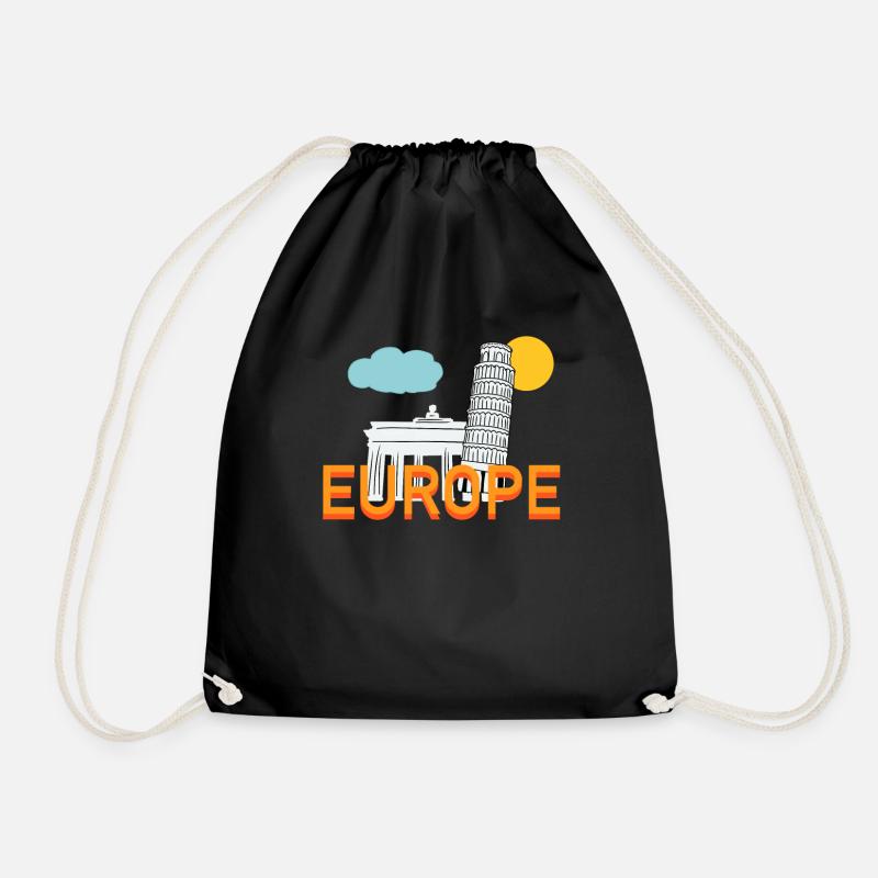 Europa - Turnbeutel - Schwarz