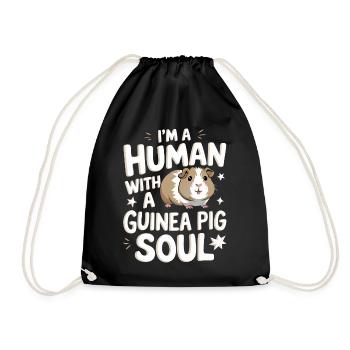 Guinea pig - Drawstring Bag - black - Front