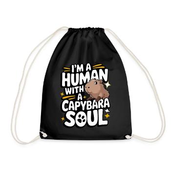 Capybara Capybara Animal rongeur - Sac de sport léger - noir - Devant
