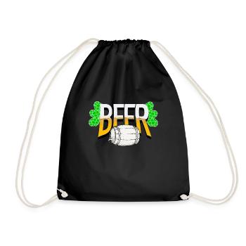 Bier - Turnbeutel - Schwarz - Vorne