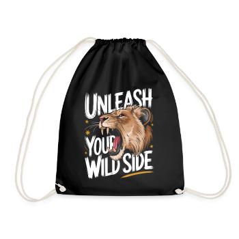 Lion Lion Animal Africa - Drawstring Bag - black - Front