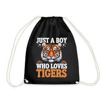 Tiger Animal Zoo Wild Animal - Drawstring Bag - black - Front