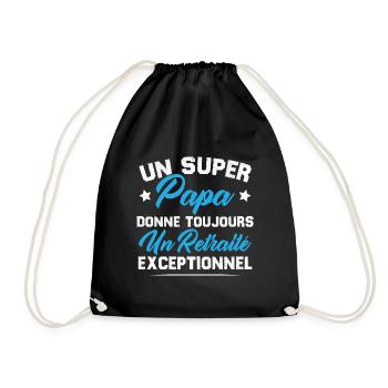 Super papa donne toujours un retraité exceptionnel - Sac de sport léger - noir - Devant