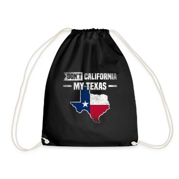 Protect my Texas Kartendesign für stolze Texaner - Turnbeutel - Schwarz - Vorne