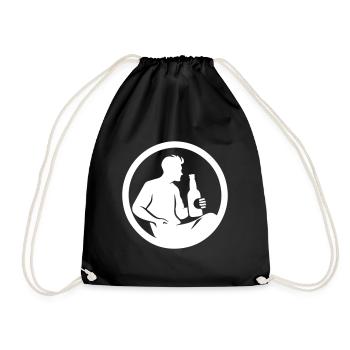 Silhouette de boisson - Sac de sport léger - noir - Devant