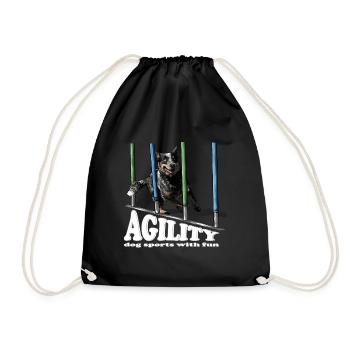 AGILITY Australian Cattle Dog Hundesport Wilsigns - Turnbeutel - Schwarz - Vorne