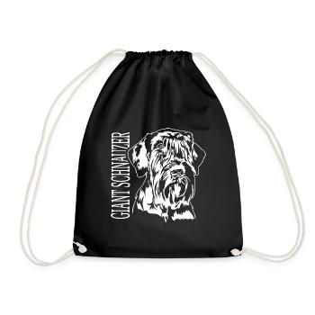 Giant Schnauzer Portrait Hund Hunde IGP Wilsigns - Turnbeutel - Schwarz - Vorne