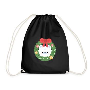 Noël de l’ours polaire - Sac de sport léger - noir - Devant