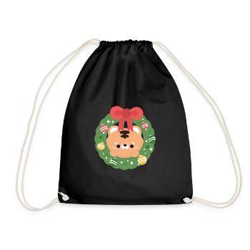 Tiger Christmas - Drawstring Bag - black - Front