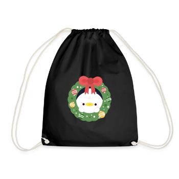 Duck Christmas - Drawstring Bag - black - Front