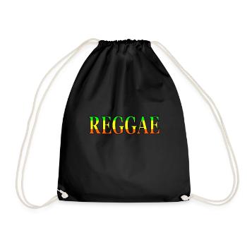 REGGAE music musikrichtung reggaemusik rastafari - Turnbeutel - Schwarz - Vorne