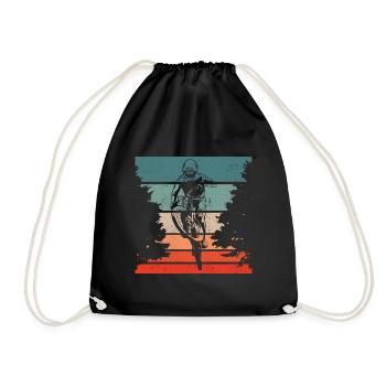 Cross Country MTB Mountain Bike - Drawstring Bag - black - Front