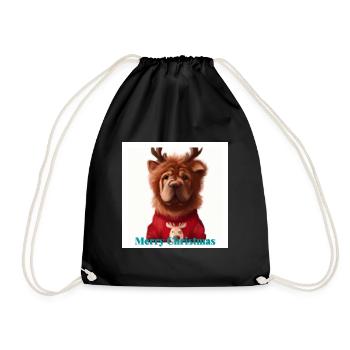 Sweet Chow Chow dans un pull de renne de Noël. - Sac de sport léger - noir - Devant