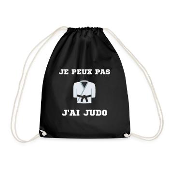 Je peux pas j'ai Judo Judoka Ceinture Noir Sport - Sac de sport léger - noir - Devant