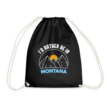 Urlaub in Montana Design für stolze Montaner - Turnbeutel - Schwarz - Vorne