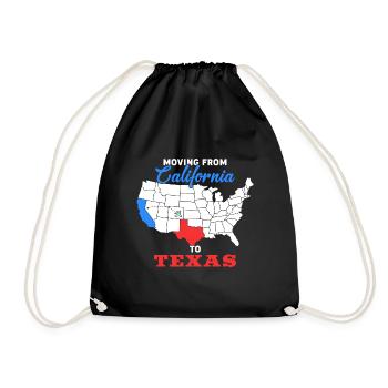 Umzug nach Texas Design für stolze Texaner - Turnbeutel - Schwarz - Vorne