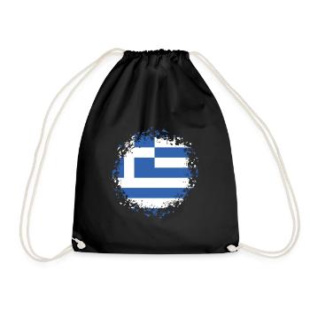 Grèce Drapeau Hellas Athènes Drapeau grec - Sac de sport léger - noir - Devant