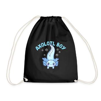 Axolotl Boy Design für Axolotl-Liebhaber - Turnbeutel - Schwarz - Vorne