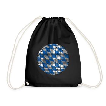 Bavaria Flag Used Look Bavarian Flag Vintage - Drawstring Bag - black - Front