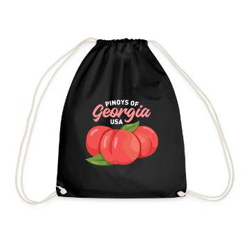 Georgia Fil-Am Design for Proud Pinoys - Drawstring Bag - black - Front