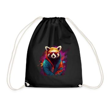 Roter Panda Katzenbär Red Panda Sonnenbrille - Turnbeutel - Schwarz - Vorne