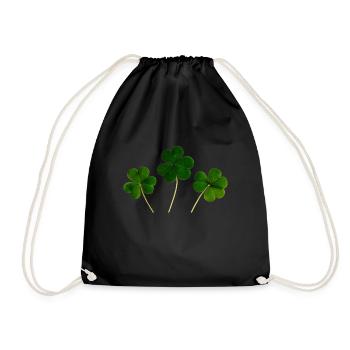 trèfle chance trèfle à quatre feuilles chance clover32 - Sac de sport léger - noir - Devant