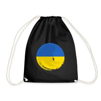 Drapeau de l’Ukraine Vintage Drapeau ukrainien d’occasion Look - Sac de sport léger - noir - Devant