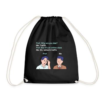 Delay in network traffic for young proud Pinoys - Drawstring Bag - black - Front