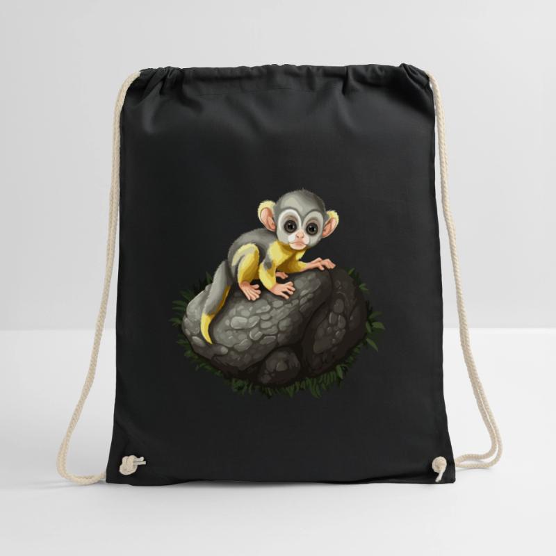 Squirrel Monkey Squirrel Monkey Monkey Monkey Baby Drawstring Bag