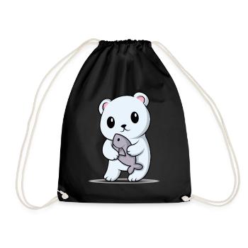 Ours polaire - Sac de sport léger - noir - Devant