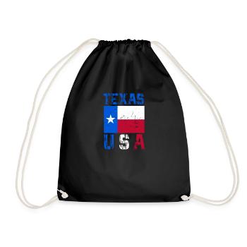 Texas-Flagge USA Design für Lone Star State Fans - Turnbeutel - Schwarz - Vorne