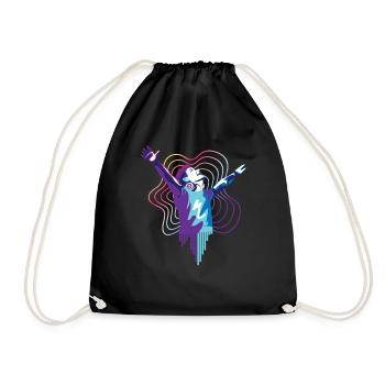 Trance DJ Man design for trance music fans - Drawstring Bag - black - Front