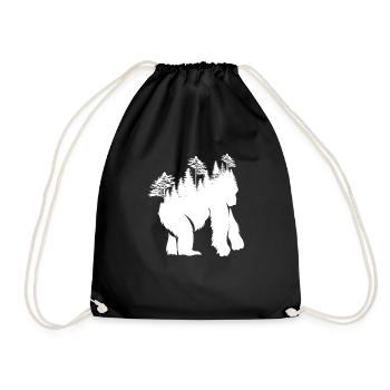 Conception de forêt de gorilles pour les amoureux de la nature - Sac de sport léger - noir - Devant