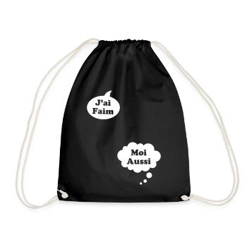 J'ai Faim Moi Aussi Cadeau Humour De Grossesse - Sac de sport léger - noir - Devant