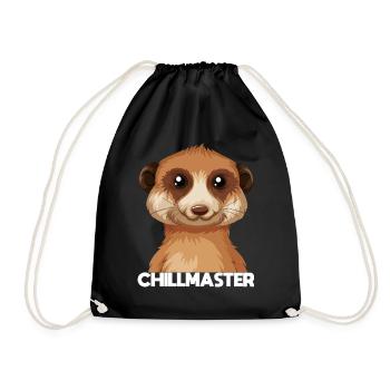 Chillmaster - Erdhörnchen liebt es zu chillen - Turnbeutel - Schwarz - Vorne