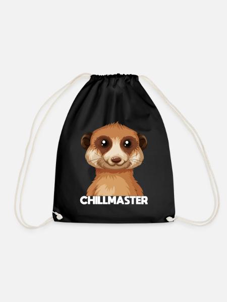Chillmaster - Erdhörnchen liebt es zu chillen - Turnbeutel - Schwarz