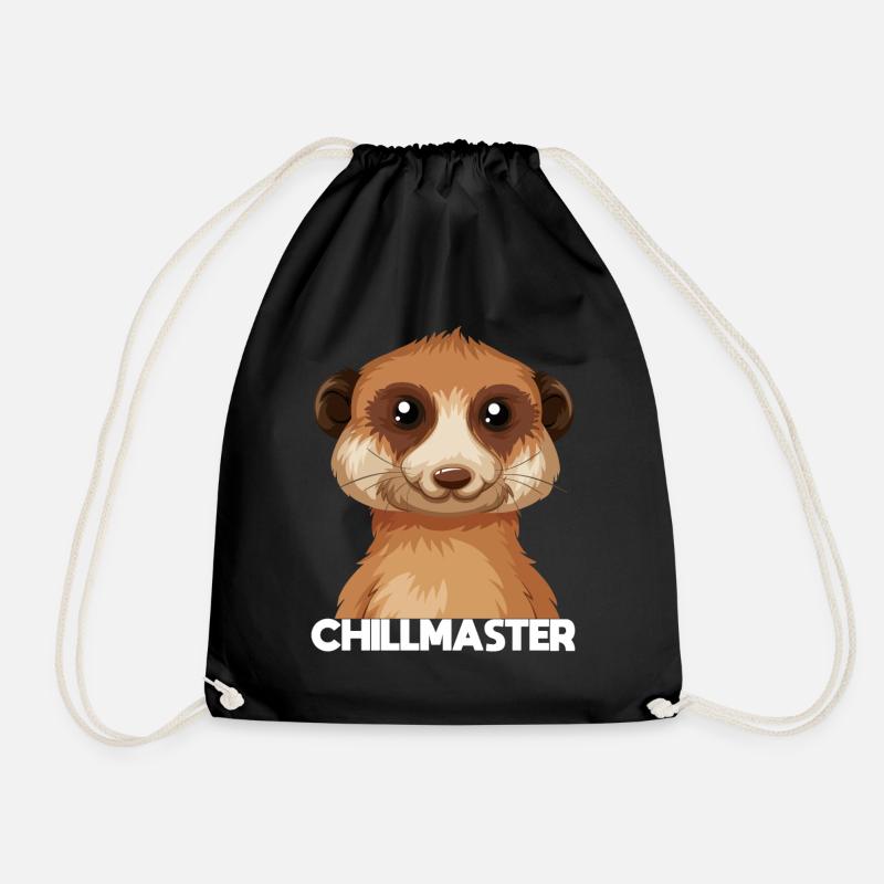 Chillmaster - Erdhörnchen liebt es zu chillen - Turnbeutel - Schwarz