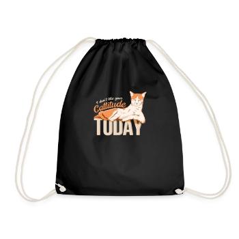 Katzen-Wortspiel für Tierliebhaber - Turnbeutel - Schwarz - Vorne