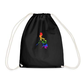 Philippinen Regenbogenflagge für LGTBQ Filipinos - Turnbeutel - Schwarz - Vorne